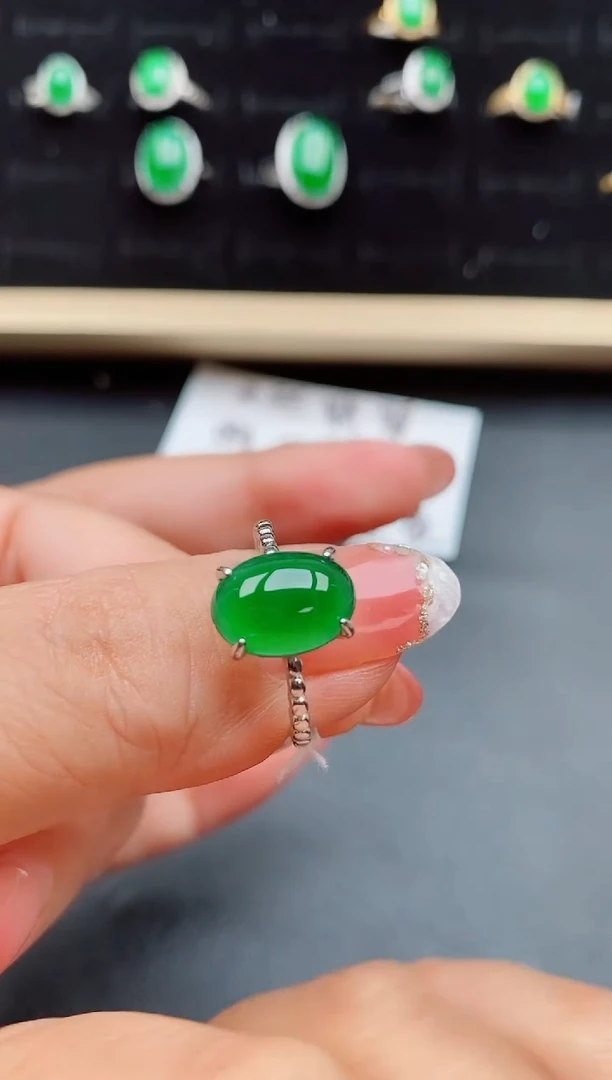 【闪购商品】翡翠戒指银S925镶嵌05805800