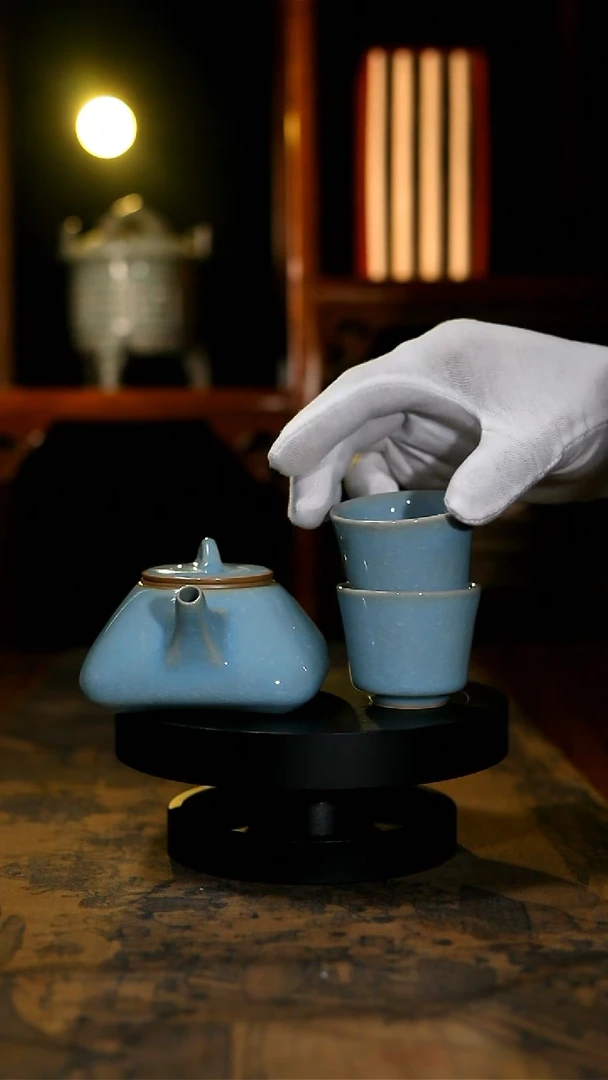 【闪购商品】壶原矿天蓝釉天道壶