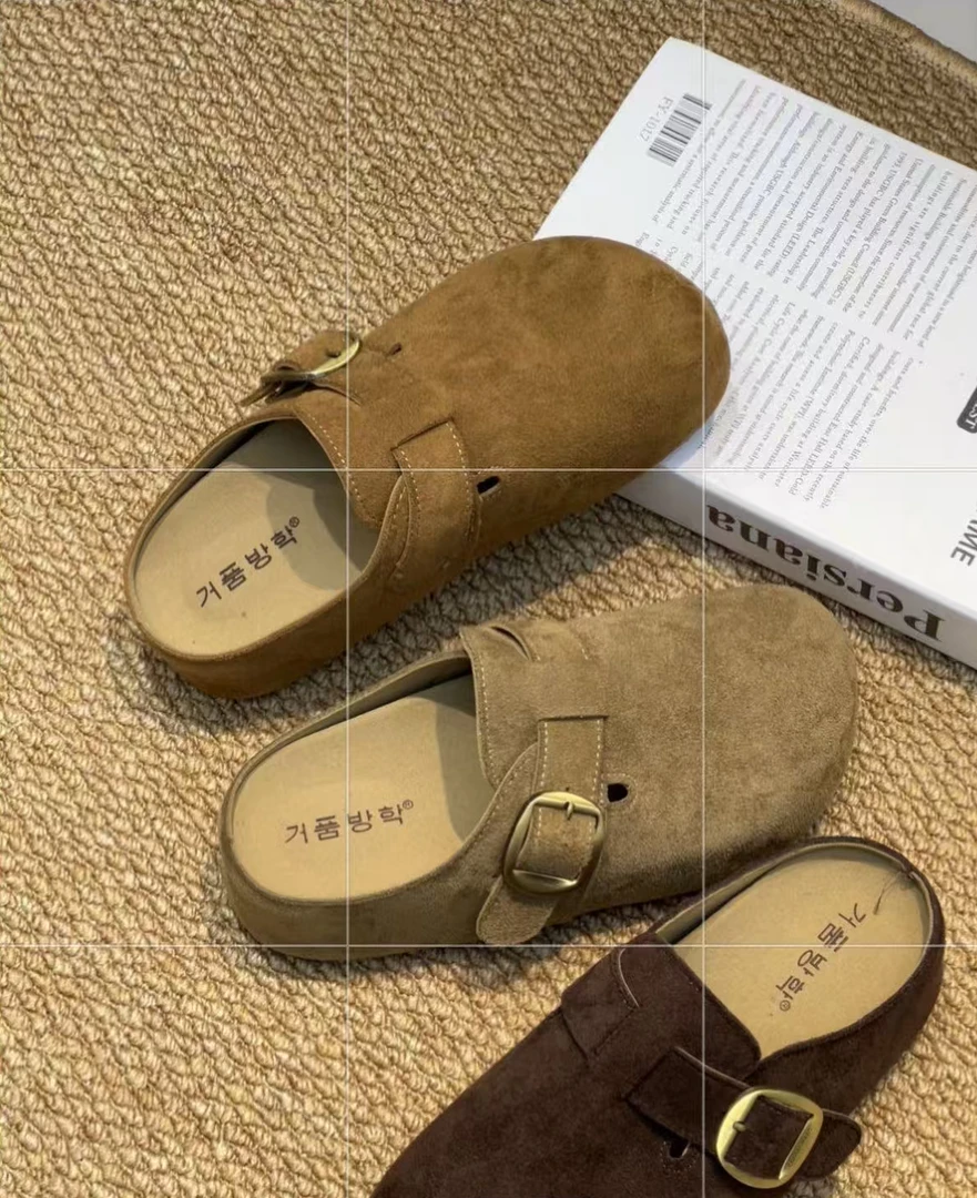 【华小姐】夏秋季新款时尚潮流圆头平底包头拖鞋189