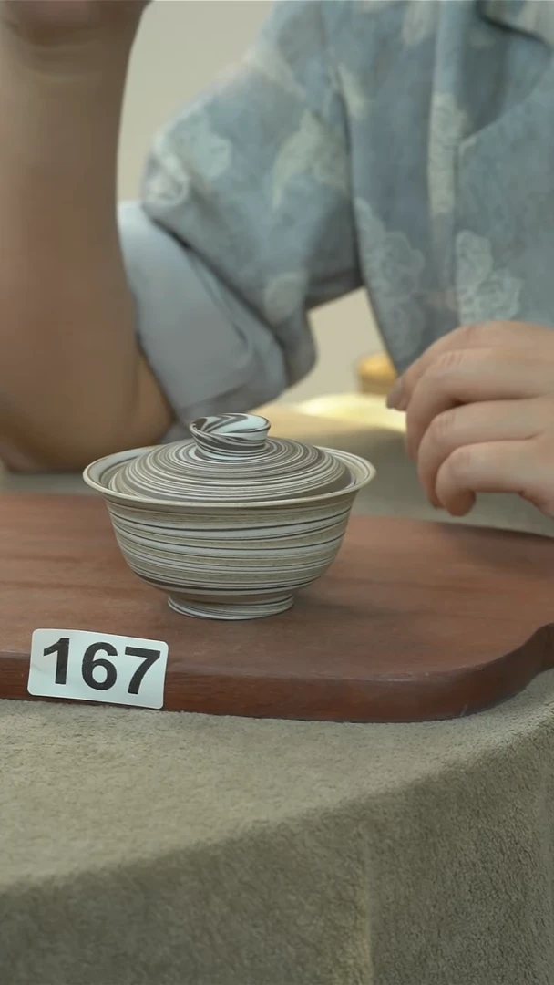 盖碗绞胎 手作盖碗 167