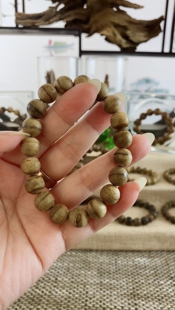 手串沉香达拉干虎斑老料11+MM单圈