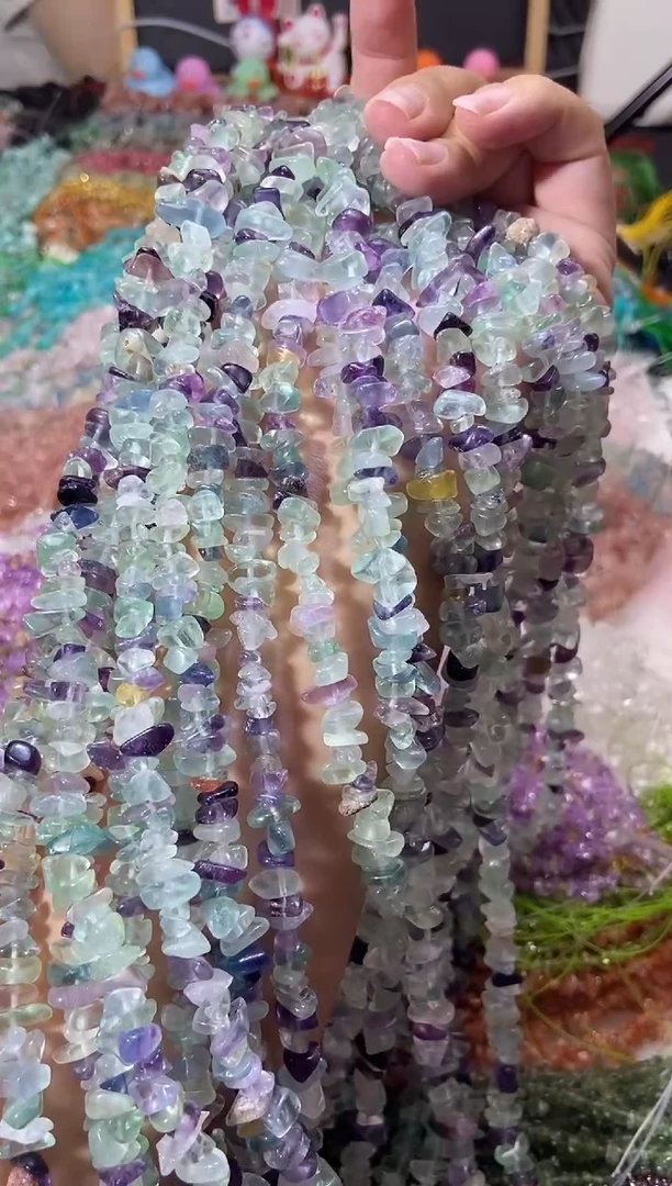 水晶珠宝半成品未镶嵌浅萤