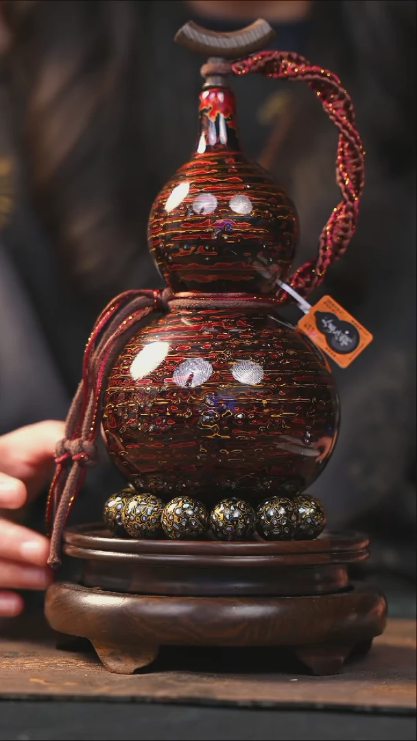 【闪购商品】YO208漆艺酒葫芦不包手串及旋转底座