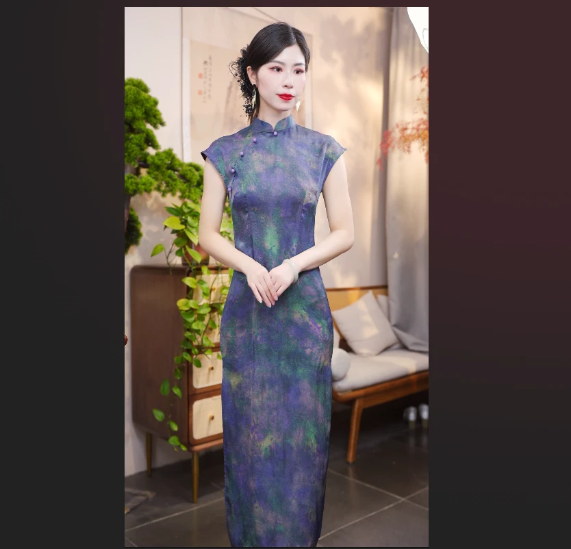 步摇  2025长款改良旗袍新款女民国风复古修身日常