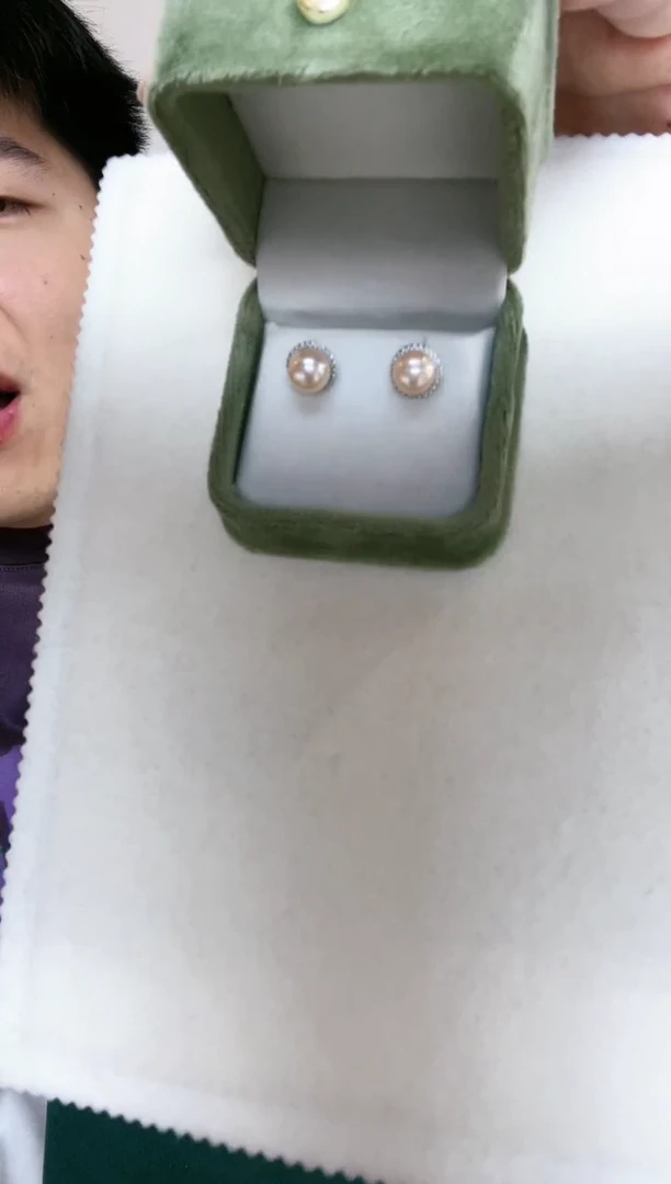 【闪购商品】淡水珍珠耳饰未镶嵌中国金太阳花耳钉