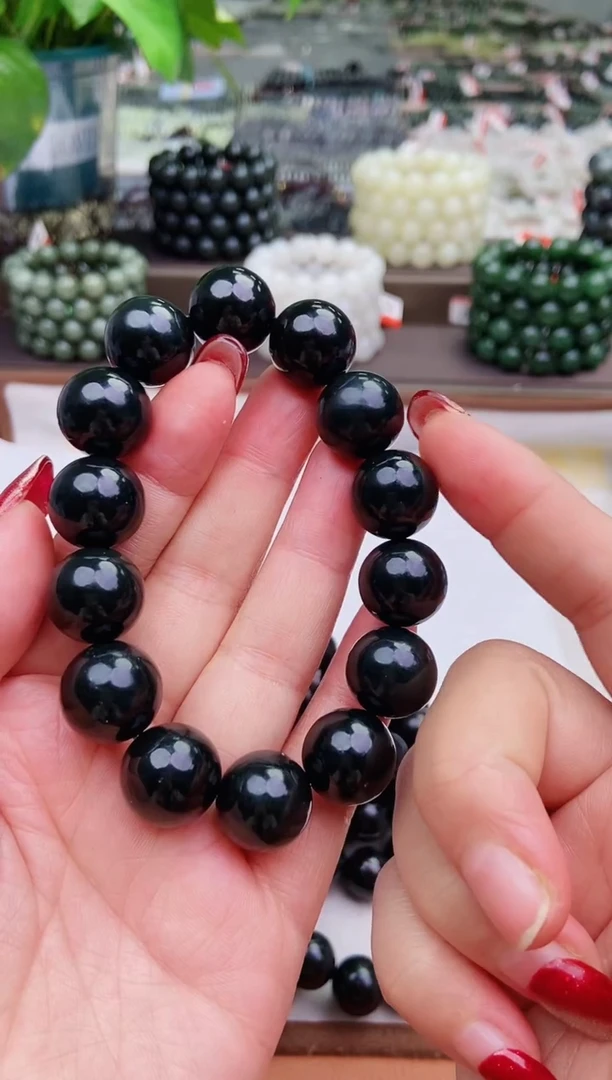 【闪购商品】和田玉手串未镶嵌纯天然和田玉新疆马儿羊矿塔青16