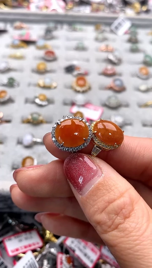 【闪购商品】翡翠戒指银S925镶嵌555555   0