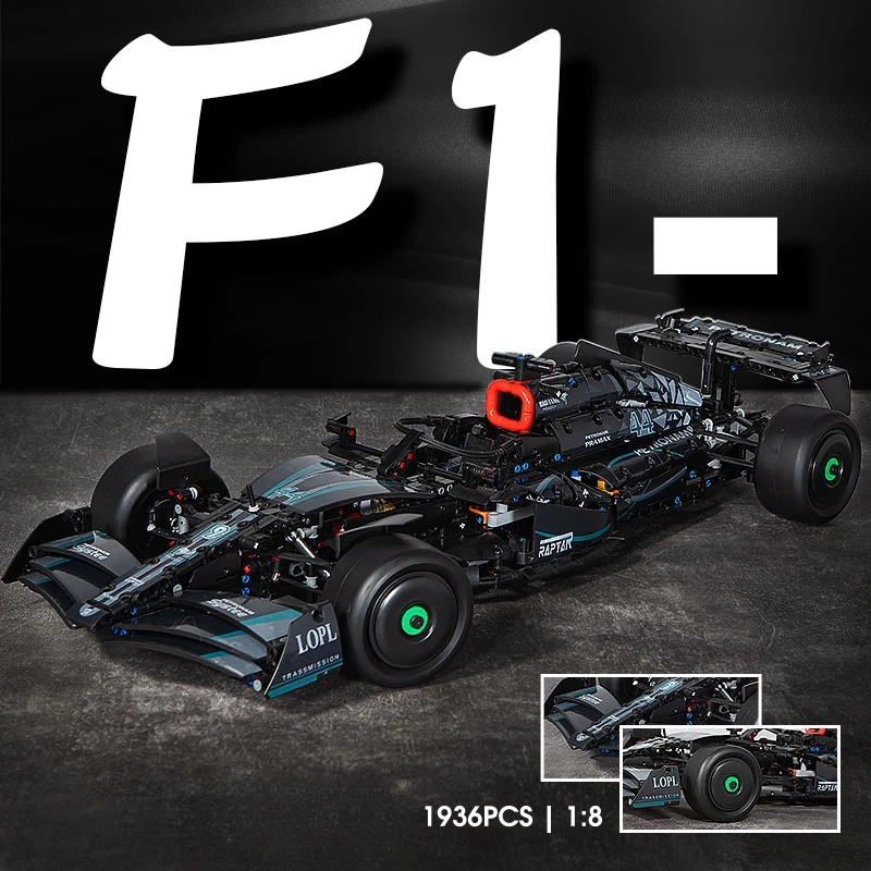国潮玩具1:8方程式F1赛车拼装积木高档益智解压玩具