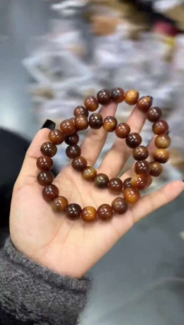 手串菩提根/象牙果13干磨风化纹（907）
