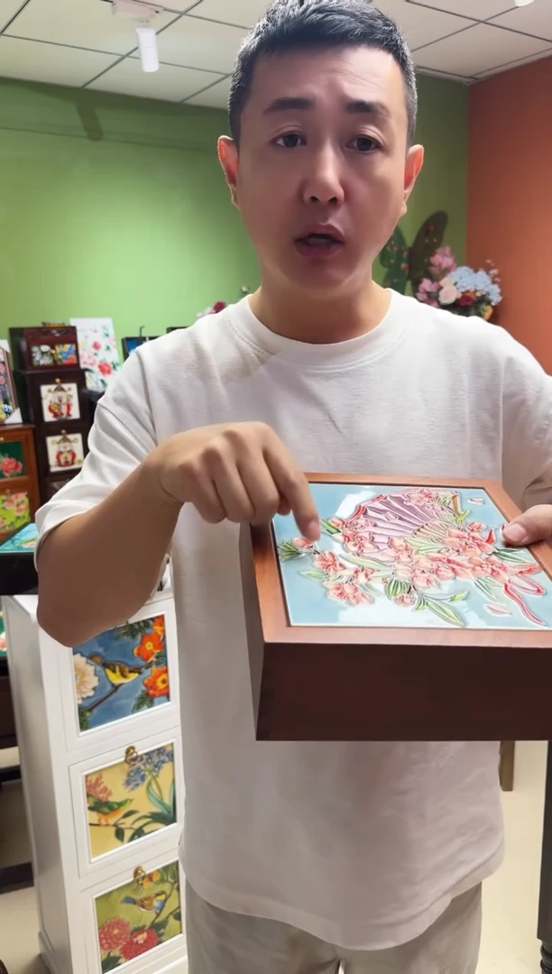 陶瓷花*干果盒 备注现货图