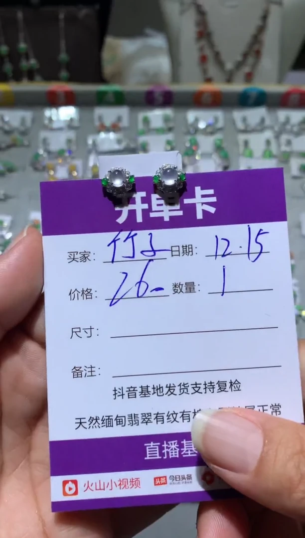 银S925镶嵌翡翠耳饰✨****✨竹子国的君