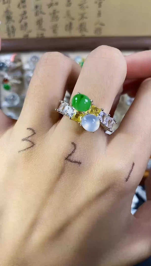 未镶嵌戒指翡翠 天然A货翡翠128