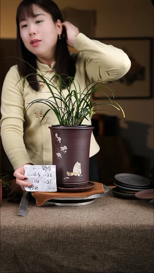 【闪购商品】紫砂花盆紫砂花盆5918+z