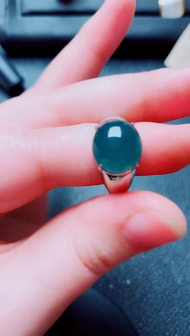 银S925镶嵌戒指翡翠111