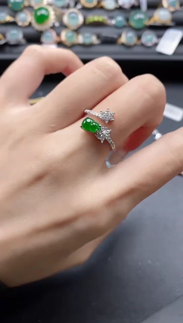 【闪购商品】翡翠戒指银S925镶嵌1111