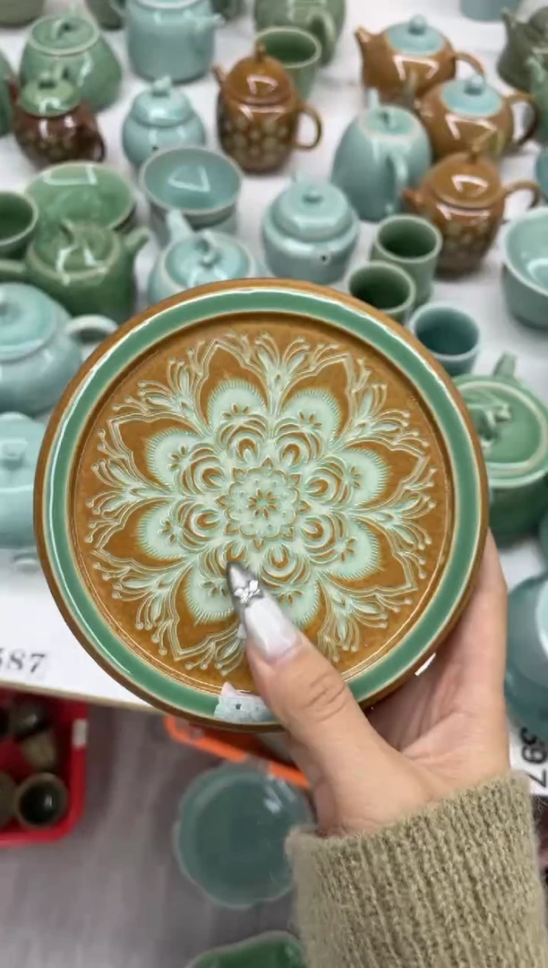 纯手工  特价福利 微瑕 慧仙青瓷