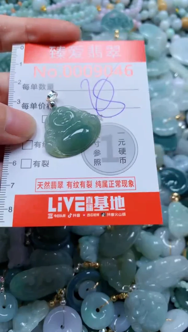 翡翠未镶嵌吊坠(不含链)9046
