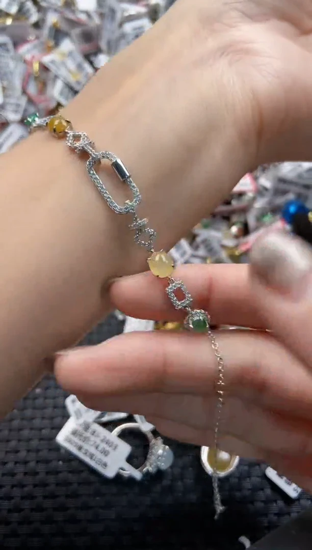 翡翠戒指银S925镶嵌666-------7