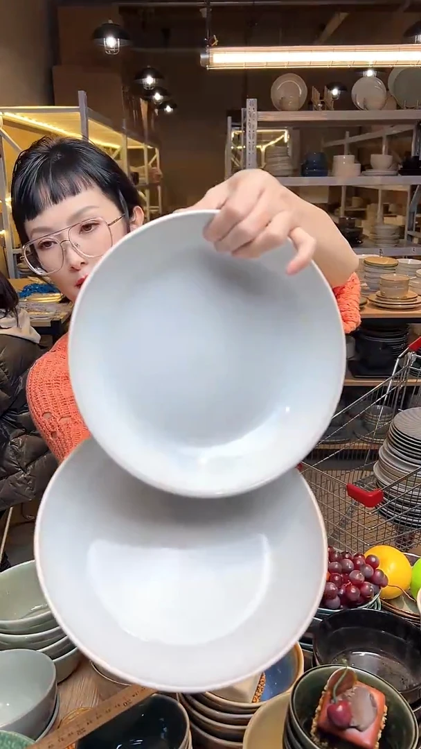 瓷182外贸尾货高温釉下彩陶瓷餐具默认微瑕