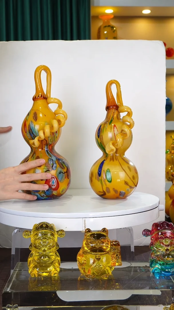 手工艺品琉璃小号黄葫芦