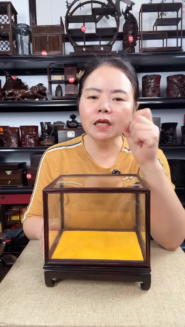 木玻璃罩2号老李红木工艺品