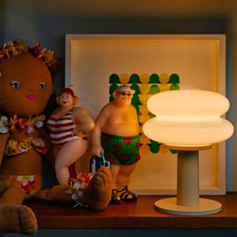 潮普进口灯具 韩国IK雪人台灯 充电调光手提灯 客厅卧室床头灯