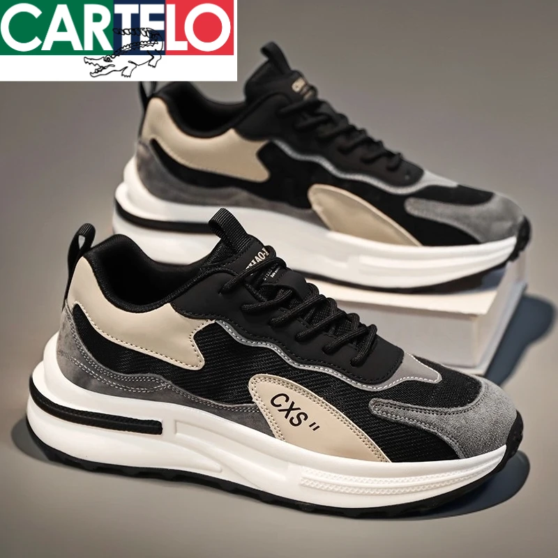 男鞋运动鞋爆款2025新款秋季网面透气男士跑步休闲鞋子男款潮鞋