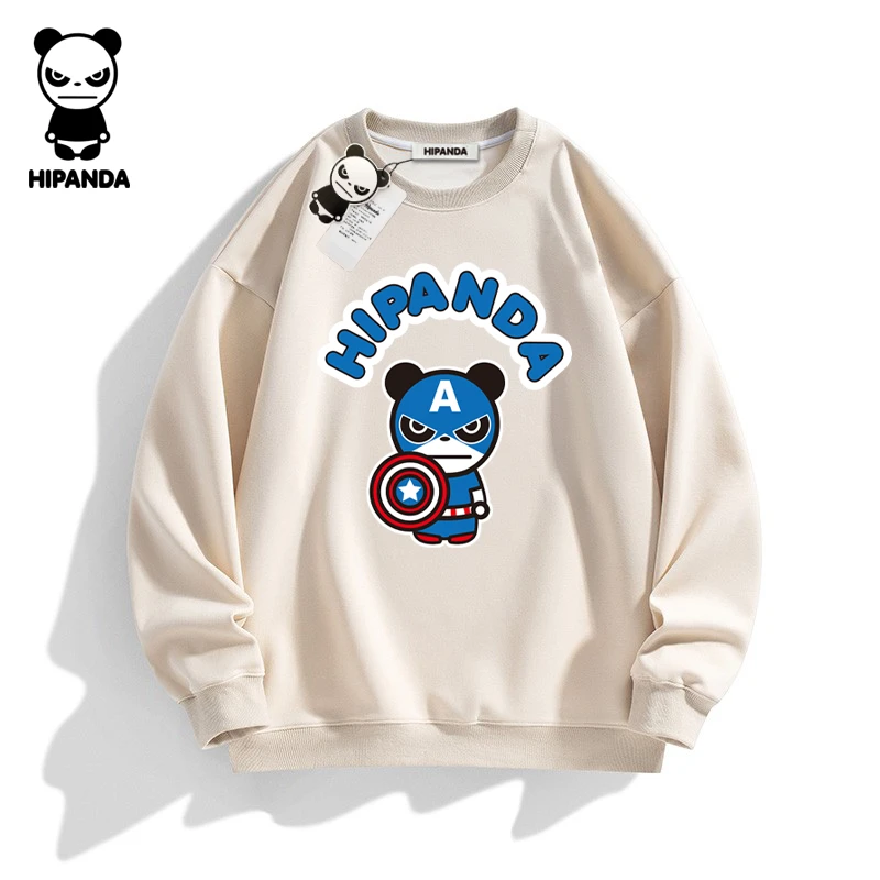 HiPanda你好卫衣男春秋季宽松圆领长袖印花休闲衣服男生上衣痞帅