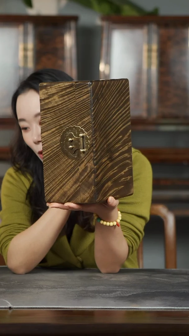 金丝楠满水波精工一木一器收纳盒9