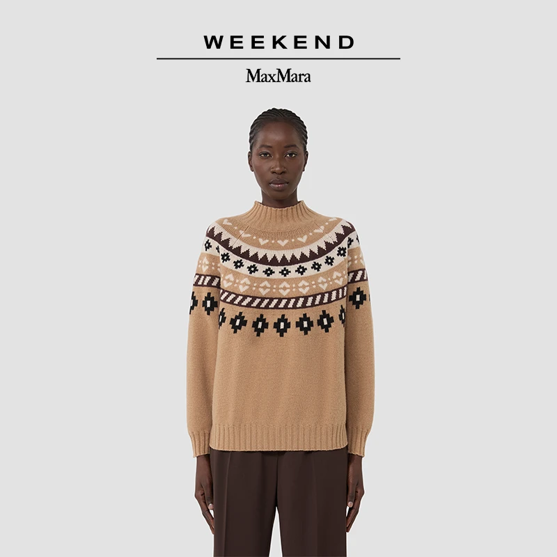 Weekend MaxMara 2025秋冬新款女装羊毛提花毛衣5366315206