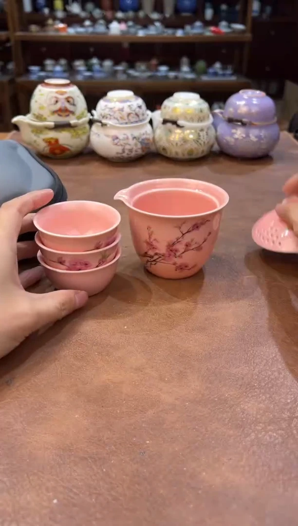真的很便宜超好看会开片的旅行茶具