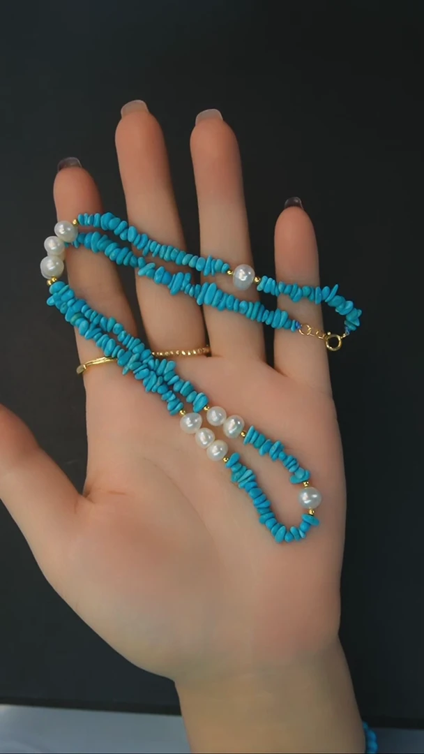 【闪购商品】绿松石项链银S925镶嵌发货一件