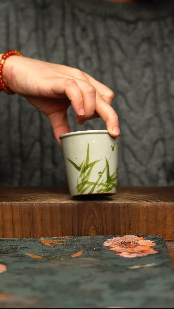 杯釉下彩手工手绘同款陶器