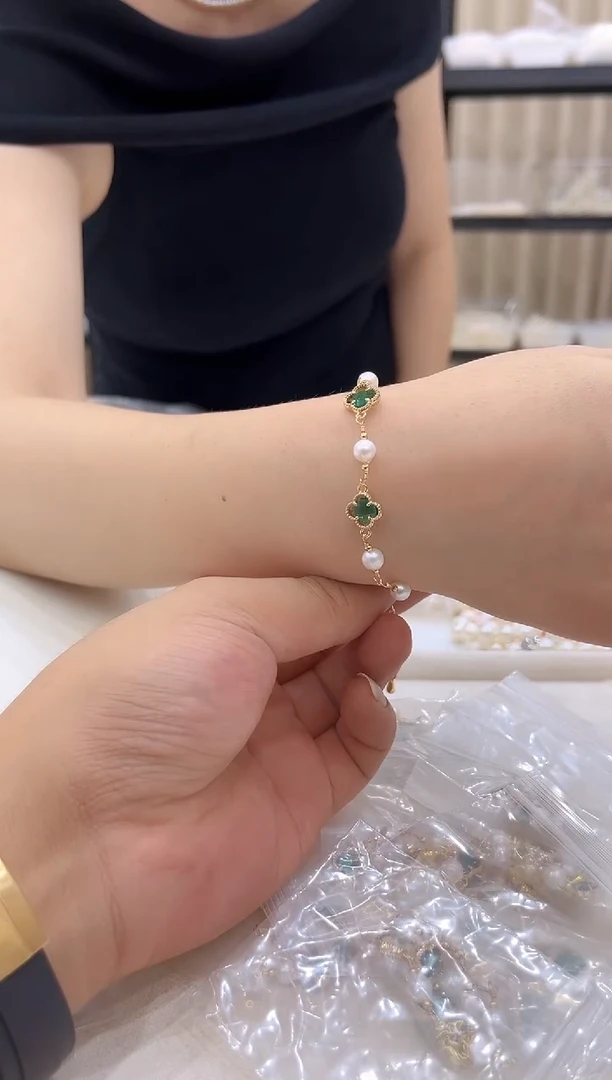 淡水珍珠银S925镶嵌颈饰SL4005