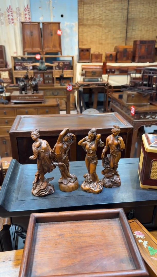 木黄杨 四大美女摆件一套