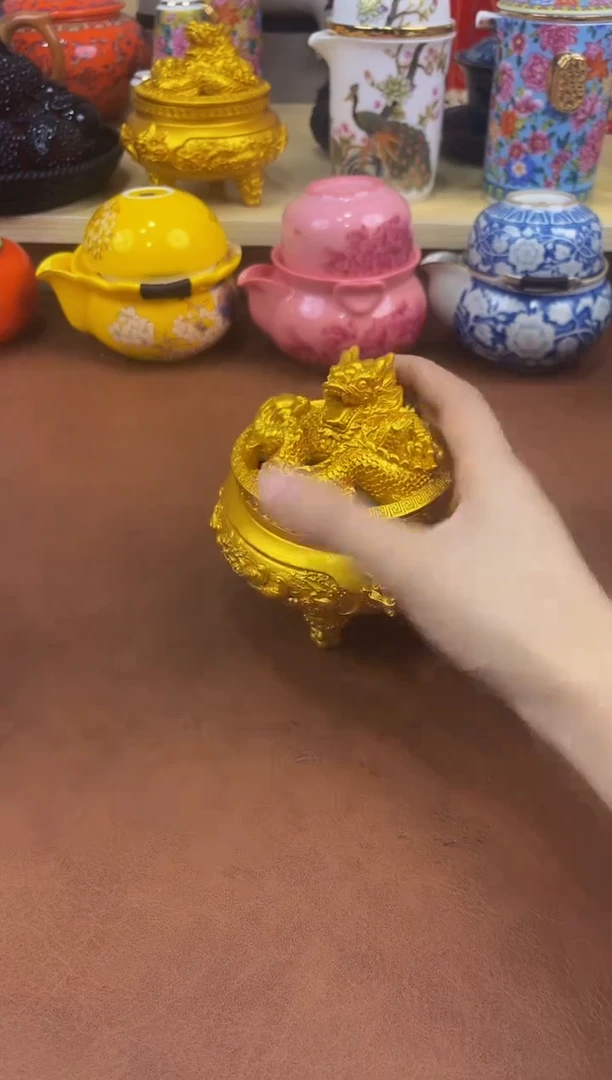 陶瓷茶具摆件旅行套组