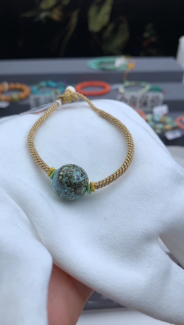 未镶嵌绿松石手绳洋.E97