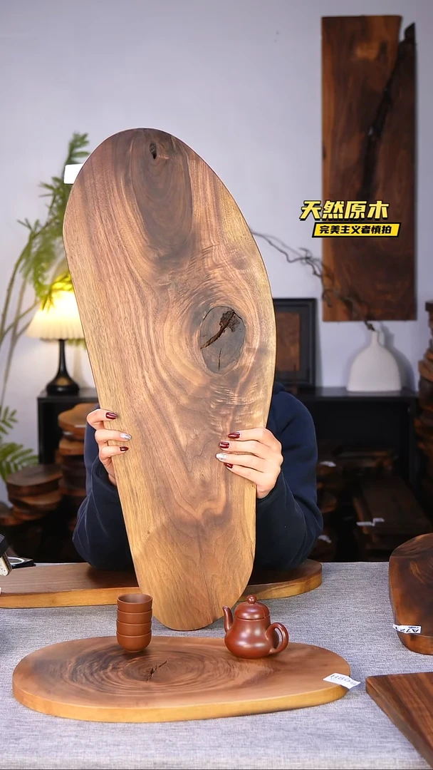 木北美黑胡桃原木.干裂疤结不属于商品质量问题完美主义者慎拍