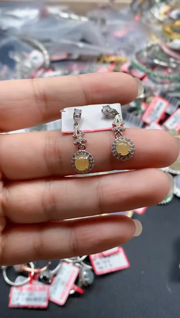 银S925镶嵌戒指翡翠天然A货缅甸翡翠