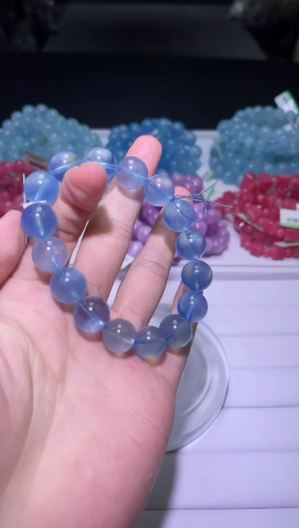 1海蓝宝石（处理）X008-13mm海蓝宝单圈-多样性发其一