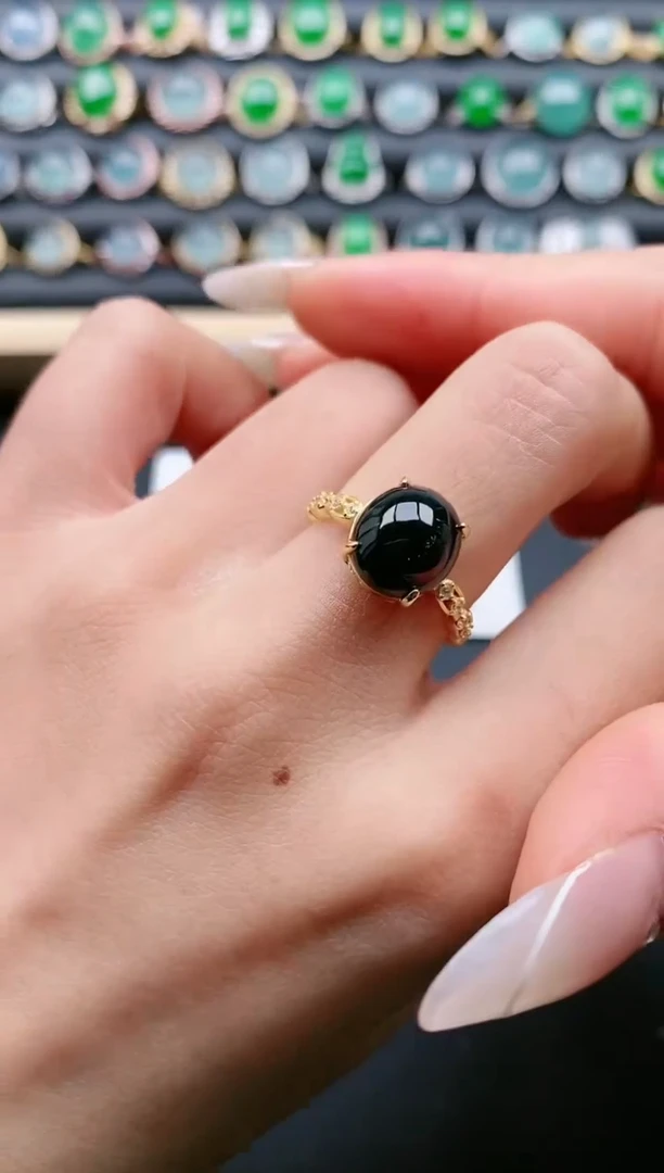 【闪购商品】翡翠戒指银S925镶嵌111111