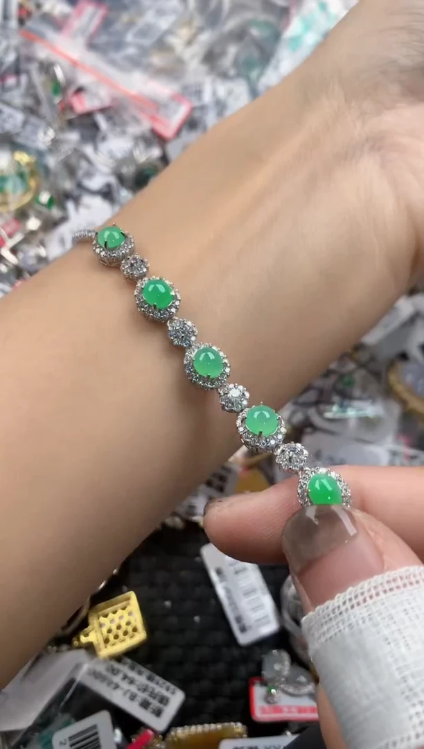 银S925镶嵌戒指翡翠222    10