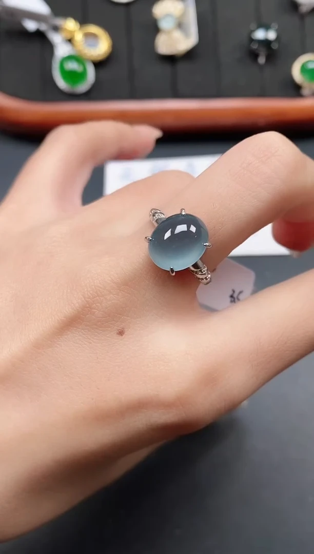 银S925镶嵌戒指翡翠1111