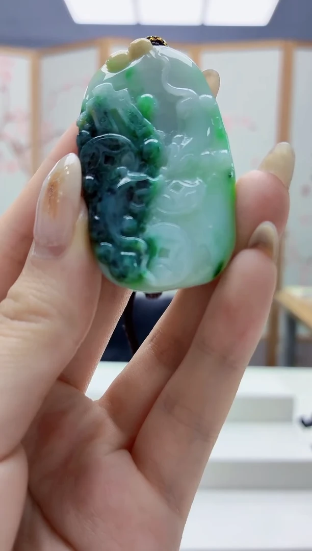 未镶嵌定制翡翠4898jw-毛货挂件19