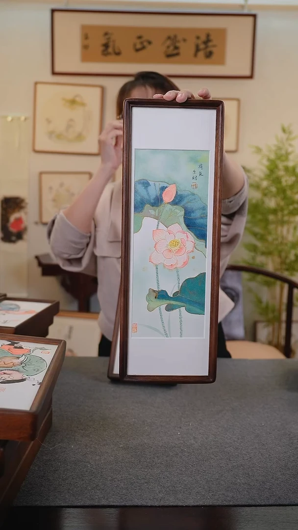 竖款鹿鸣现代美术馆-岳倚竹老师作品