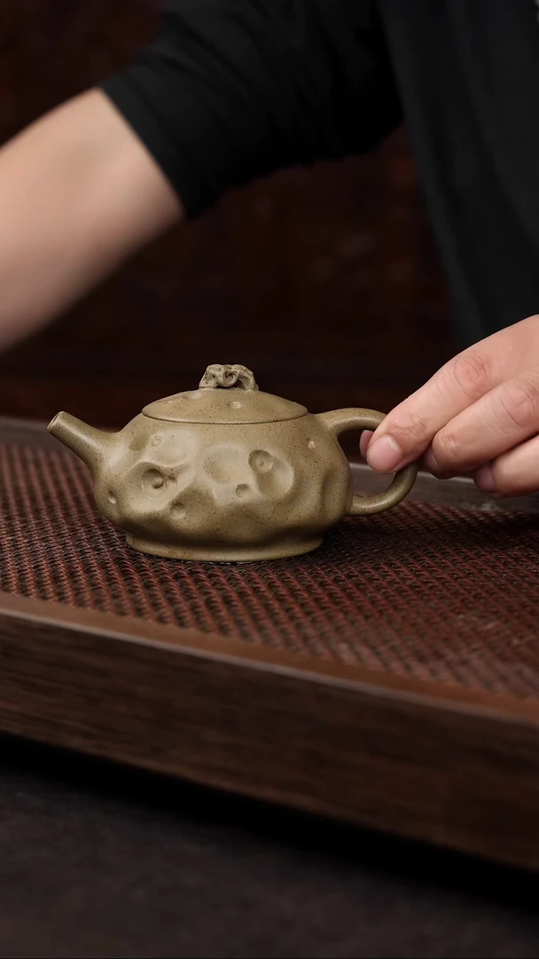 【闪购商品】紫砂茶壶蟹壳青太湖石石瓢