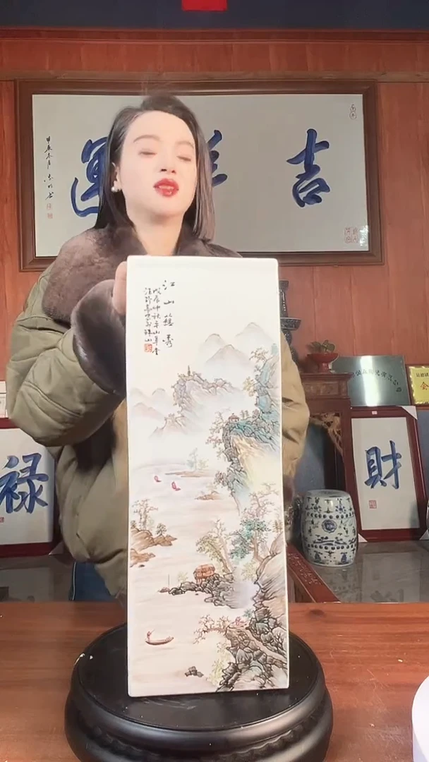 摆件陶景德镇陶瓷青花摆件41