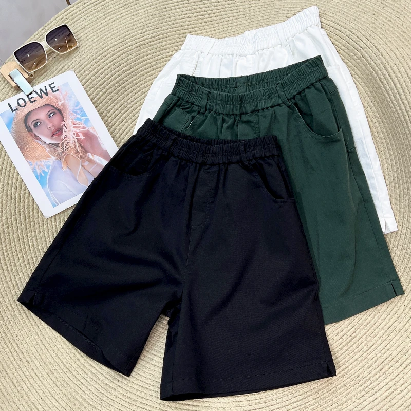 必魅-韩系高级感休闲运动短裤2025夏季新款宽松舒适弹力中裤52262