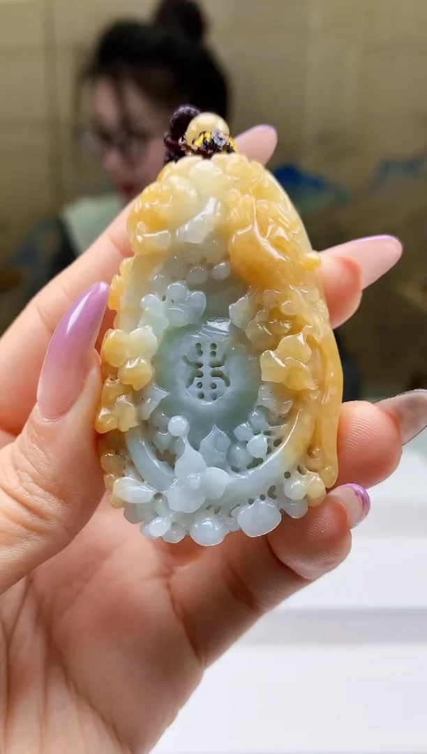 【闪购商品】定制翡翠未镶嵌5156ty-毛货挂件86