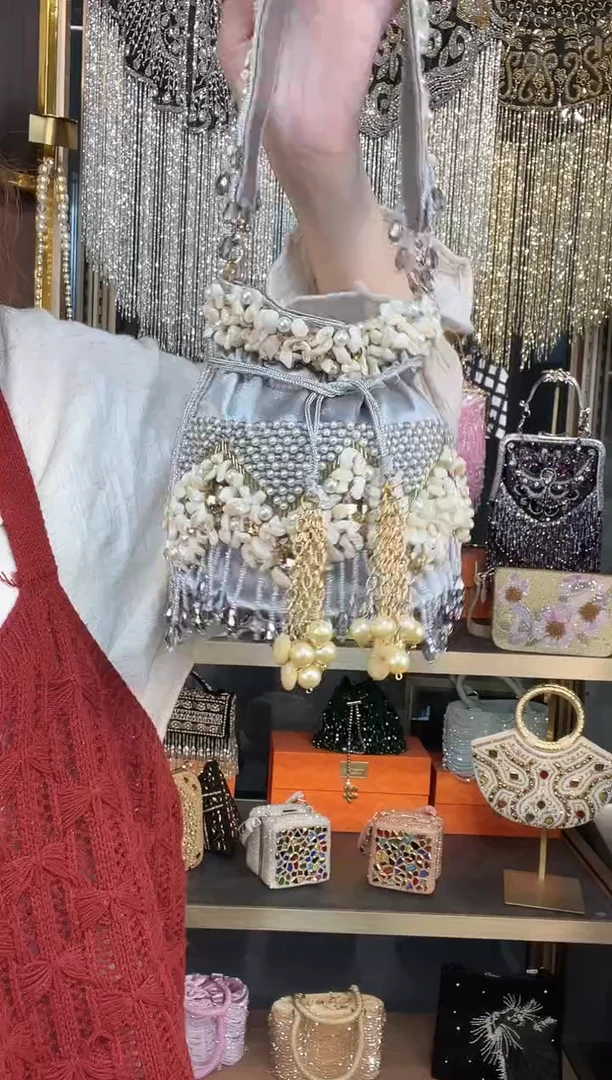 织物珠韵恒泽重工串珠手提包直播间女神专拍